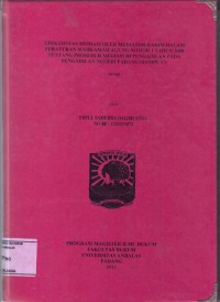 Image of Efektifitas Mediasi Oleh Mediator Hakim Dalam Peraturan Mahkamah Agung Nomor 1 Tahun 2008 Tentang Prosedur Mediasi di Pengadilan Pada Pengadilan Negeri Padangsidimpuan