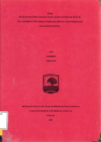 Image of Pengaturan penyadapan oleh aparat penegakan hukum dalam proses penyidikan perkara pidana dari perspektif hak asasi manusia