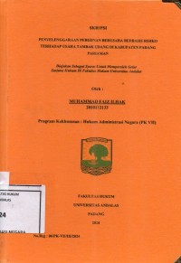Image of Penyelenggaraan perizinan  berusaha berbasis risiko terhadap usaha tambak udang di Kabupaten Padang Pariaman