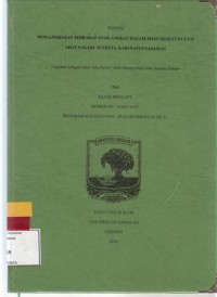 Image of Pengangkatan terhadap anak angkat dalam masyarakat hukum adat nagari Sundata Kabupaten Pasaman