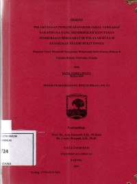 Image of Pelaksanaan pengawasan oleh jaksa terhadap narapidana yang memperoleh keputusan pembebasan bersyarat di wilayah hukum Kejaksaan Negeri Bukittinggi