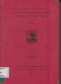 Image of Pelaksanaan perjanjian jual Beli Semen dengan DO. (Delivery Order) antara PT. Igasar sebagai Diostributor semen Padang dan Pedagang