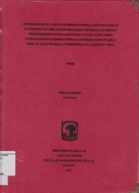 Image of Penerapan Fatwa Dewan Syariah Nasional (DSN-MUI) Nomor 07/DSN-MUI/IV/200 dalam perjanjian pembiayaan Linkage program dengan pola executing antara Bank umum syariah dengan lembaga keuangan mikro (LKM) syariah pada PT. Bank Muamalat Indonesia, Tbk Cab. Padang