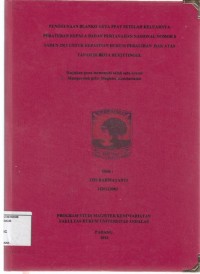 Image of Penggunaan Blangko Akta PPAT setelah keluarnya peraturan Kepala Badan Pertanahan Nasional No. 8 Tahun 2012 untuk kepastian hukum peralihan hak atas tanah di kota  Bukitinggi