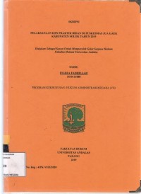 Image of Pelaksanaan izin Praktik Bidan di Puskesmas Jua Gaek Kabupaten Solok  Tahun 2019