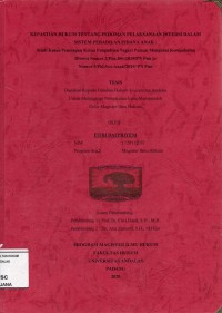 Image of Kepastian Hukum Tentang Pedoman Pelakanaan Diversi Dalam sistem Peradilan pidana Anak : Studi kasus Penetapan Ketua Pengadilan Negeri painan Mengenai kesepakatan diversi Nomor 2/Pen.Div/2019/PN Pnn Nomor 3/Pid.Sus-Anak/2019/PN Pnn