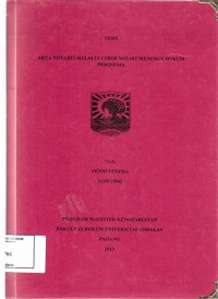 Image of Akta notaris melalui cyber notary menurut hukum Indonesia