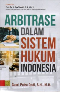 Image of Arbitrase dalam sistem hukum Indonesia