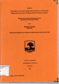 Image of Pemberdayaan usaha mikro dalam rangka kemudahan berusaha pada masa pandemi covid19 di kota Padang
