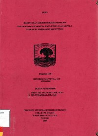 Image of Pembatasan selisih maksimum dalam penyelesaian sengketa hasil pemilihan kepala Daerah di Mahkamah Konstitusi