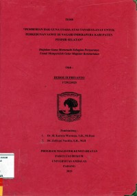 Image of Pemberian hak guna usaha atas tanah ulayat untuk perkebunan sawit di nagari Inderapura Kabupaten Pesisir Selatan