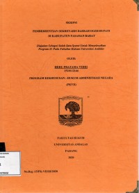 Image of Pemberhentian sekretaris daerah oleh Bupati di Kabupaten Pasaman Barat