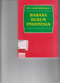 Image of Bahasa hukum Indonesia