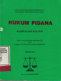 Image of Hukum Pidana; kumpulan kuliah