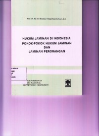 Image of Hukum Jaminan Di Indonesia Pokok - Pokok Hukum Jaminan Dan Jaminan Perorangan
