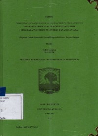 Image of Perjanjian pinjam meminjam uang (Peer To Peer Lending) antara penyedia dana dengan pelaku UMKM (studi pada Platform PT Lentera Dan Nusantara)