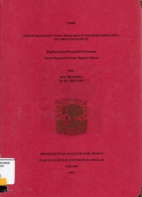 Image of Pengaturan Badan Usaha Milik Desa Untuk Kemandirian Desa Di kabupaten Kampar