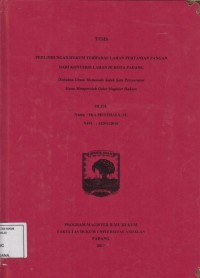 Image of Perlindungan hukum terhadap lahan pertanian pangan dari konversi lahan di kota Padang