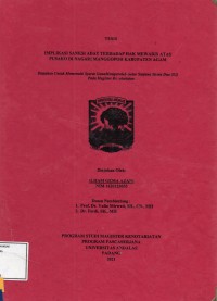 Image of Implikasi sanksi adat terhadap hak mewarisi atas pusako di nagari Manggopoh Kab Agam