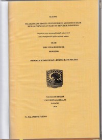Image of Pelaksanaan proses seleksi hakim konstitusi oleh dewan Perwakilan Rakyat Republik Indonesia