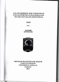 Image of Lelang Eksekusi hak tanggungan pada kantor pelayanan kekayaan negara dan lelang Bukitinggi