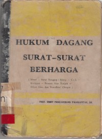 Image of Hukum Dagang surat surat berharga