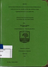 Image of Pengaturan perkara janji melangsungkan perkawinan pada putusan no 146/PDT/2015/PT MKS ditinjau dari Yurisprudensi No 3191 K/PDT/1984