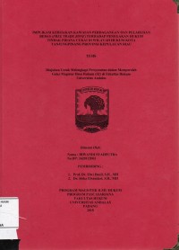Image of Implikasi kebijakann kawasan perdagangan dan pelabuhan bebas ( Free Trade Zone) terhadap penegakan hukum tindak pidana cukai wilayah hukum kota Tanjung Pinang Provinsi Kepulauan Riau