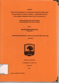 Image of Dampak penyederhanaan prosedur perizinan berusaha dalam undang undang nomor 11 tahun 2020 tentang Cipta Kerja terhadap persetujuan lingkungan
