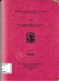 Image of Nikah Sirri dan akibat akibat hukumnya di kota Pariaman