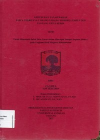 Image of Kedudukan Tanah Wakaf Pasca Terbitnya Undang-Undang Nomor 11 Tahun 2020 Tentang Cipta 
Kerja