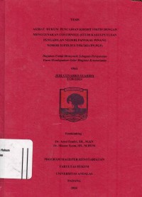 Image of Akibat Hukum Pencarian Kredit Fiktif Dengan Menggunakan Covernote (Studi Kasus Putusan
Pengadilan Negeri Pangkal Pinang Nomor 21/Pid.Sus Tpk/2021/PN Pdg)