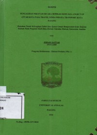 Image of Pengalihan prestasi secara sepihak oleh jasa angkutan antar kota pada travel dinda wisata transport kota Padang