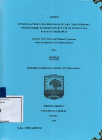 Image of Penggunaan kekuatan bersenjata negara Turki terhadap pasukan Kurdi di Suriah menurut hukum penggunaan kekuatan bersenjata