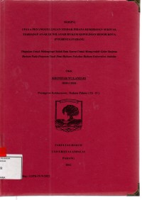 Image of Upaya penanggulangan tindak pidana kekerasan seksual terhadap anak di wilayah hukum kepolisian resor kota (Polresta) Padang