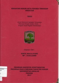 Image of Kekuatan Hukum Akta Fidusia Terhadap Kreditur