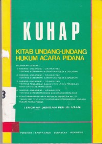 Image of KUHAP (Kitab undang undang hukum acara pidana)