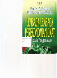 Image of Lembaga lembaga perekonomian umat (sebuah pengenalan)