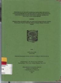 Image of Perlindungan hukum terhadap konsumen pengguna uang elektronik dalam melakukan Transaksi ditinjau dari peraturan Bank Indonesia No. 16/8/PBI/2014 tentang uang elektronik
