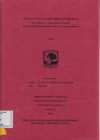 Image of Pertanggungjawaban Direksi Perseroan Dalam Hal Terjadinya Pailit (Study Kasus Perkara Nomor 14/PAILIT/2011/PN.NIAGA/Medan)