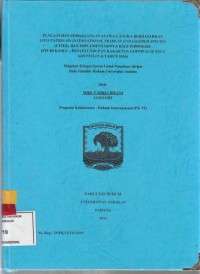 Image of Pengaturan perdagangan satwa langka berdasarkan Convention on Interna tional Trade in endangered species (Cites) dan implementasinya bagi Indonesia (studi kasus :   penyeludupan kakak tua Goffin (Cacatua Goffiniana tahun 2016)