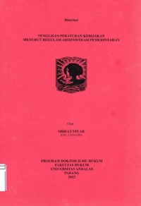 Image of Pengujian Peraturan Kebijakan Menurut Regulasi Administrasi pemerintah