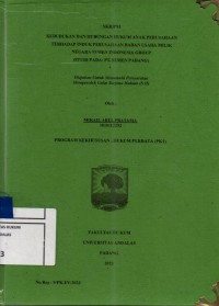 Image of Kedudukan dan hubungan hukum anak perusahaan terhadap Badan Usaha Milik Negara Semen Indonesia Group (studi pada PT Semen Padang)