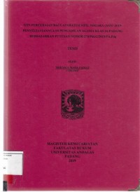 Image of Izin [perceraian bagi aparatur sipil negara (ASN) dan penyelesaiannya dipengadilan agama klas 1A Padang berdasarkan putusan No. 270/Pdt.G/2019/PA.Pdg