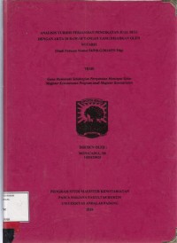 Image of Analisis Yuridis perjanjian peningkatan jual beli dengan akta dibawah tangan yang disahkan oleh Notaris (studi putusan No. : 54/Pdt.G/2014/PN. Pdg)