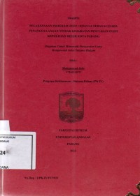 Image of Pelaksanaan program zero criminal sebagai usaha penanggulangan tindak kejahatan pencurian oleh kepolisian resor kota Padang