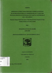 Image of Kedudukan itsbat nikah menurut kompilasi hukum islam dikaitkan dengan PERMENDAGRI No. 9 tahun 2016 tentang percepatan peningkatan cakupan kepemilikan akta kelahiran