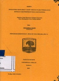 Image of Pengaturan kewajiban vaksin sebagai syarat perjalanan ditinjau dari perspektif hak asasi manusia