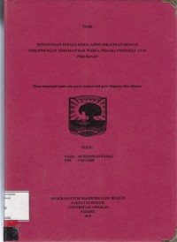 Image of Penggunaan tenaga kerja asing dikaitkan dengan perlindungan terhadap hak warga Negara Indonesia atas pekerjaan