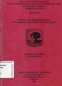 Image of Penegakan Hukum Jinayat Dalam Tindak Pidana Kekerasan Terhadap Anak Berdasarkan Qanun Di
Provinsi Aceh